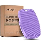 Canroom Silicone Body Scrubber Anti Slip for Shower,Zinc Infused Soft Bristles Shower Scrubber fo...