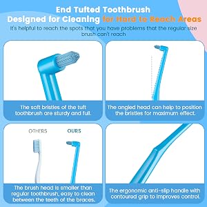 End Tuft Toothbrush for Orthodontic