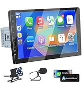 Car Stereo 9inch Single Din Touchscreen Car Stereo Compatible with Carplay and Android Auto, 1 Di...
