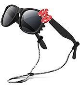 RIVBOS Kids Sunglasses for Girls Boys with Strap Polarized UV Protection Flexible Rubber Shades R...