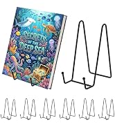 MADHOLLY 6 Packs Sturdy Metal Classroom Book Stand for Display - 6 Inch Books Holder Bookshelf fo...
