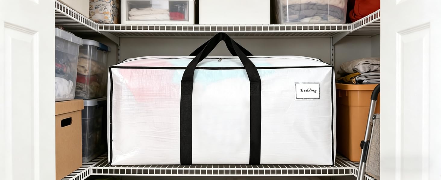HOMESURE Supports 200lbs Heavy Duty Moving Bags - Durable Zipper & Wrap-Around Handles