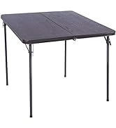 REDCAMP 34" Square Folding Card Table with Resin Top, Portable Fold in Half Small Card Tables wit...