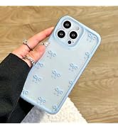 EYZUTAK Case for iPhone 16 Pro Max, Clear Cute Ribbon Bowknot Pattern Aesthetic Transparent Phone...