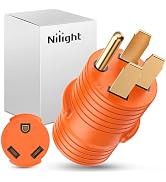 Nilight 50 Amp to 30Amp RV Power Adapter Plug Electrical Outlet Box Plug 14-50P to TT-30R 50A Mal...