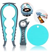 SUNRAYNEST Jar Opener for Seniors with Arthritis, 5-in-1 Multi-Function Jar Opener for Weak Hands...