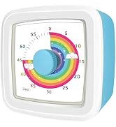 Noubnea Visual Timer for Kids, 60-Minute Silent Countdown Timer with Rainbow Design, Cube Time Ma...