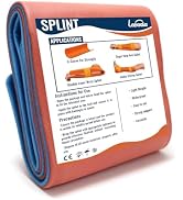 First Aid Splint 36" X 4.3",Keep Bones in Position,Waterproof,Orange-Blue,for Splinting,Legs,Hand...