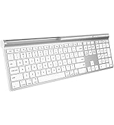 CHESONA Wireless Bluetooth Keyboard for Mac, Support USB-A to USB-C Wired Connection for iMac, Ma...