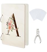 SUPERDANT Letter A Greeting Card Organizer Flowers Postcard Binder Birthday Wooden Cards Keeper S...