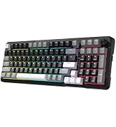 Redragon K742 Wireless Mechanical Gaming Keyboard with Knob, Bluetooth 5.0/2.4GHz/USB C Wired Cre...