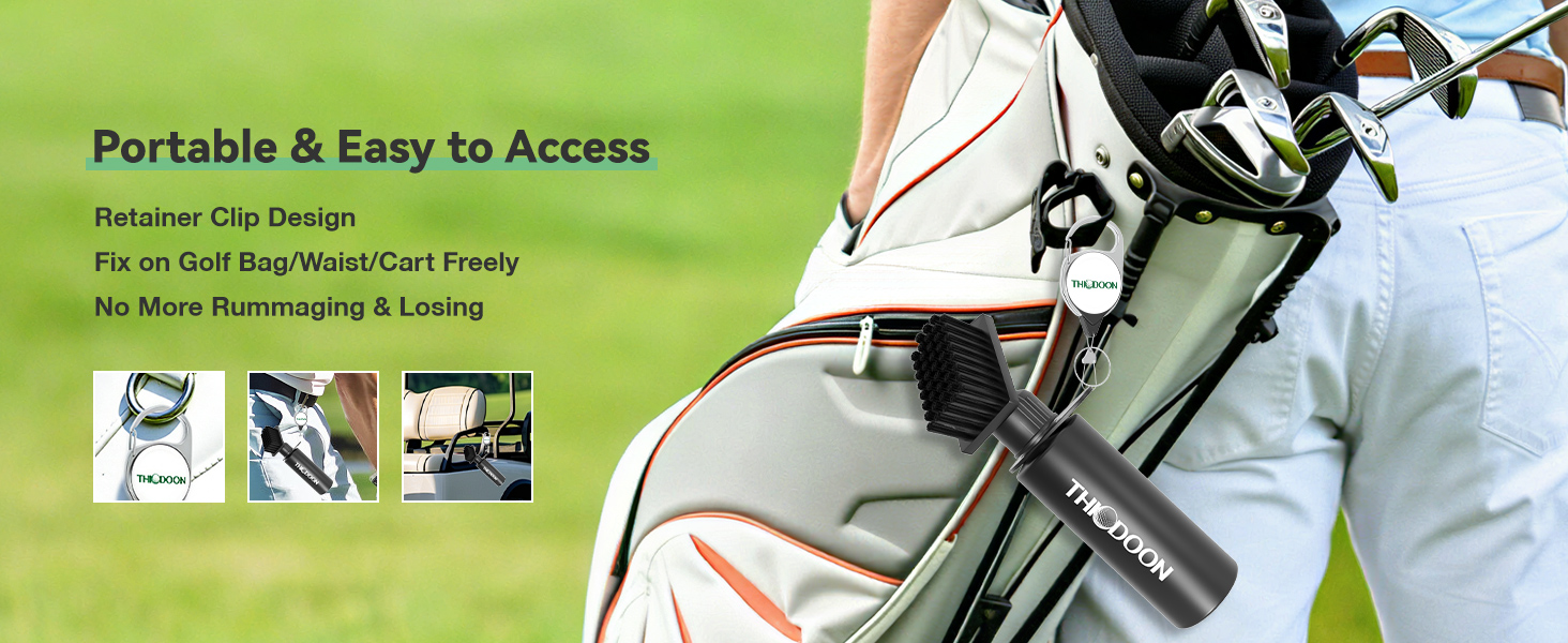 Portable Golf Club Groove Cleaning