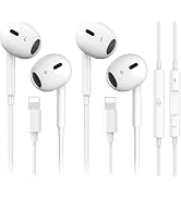 2 Packs-for iPhone Headphones Wired Earbuds/Earphones Nosie Reduction Built-in Microphone & Volum...