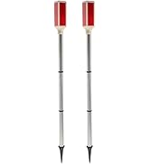 Uonlytech 2Pcs Solar Warning landscape lighting solar driveway markers Solar Driveway Markers Lig...