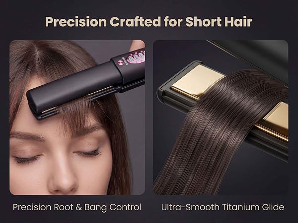 Small Titanium Flat Iron for Short Hair