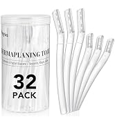 Phyyixs 32 Count Face Razors for Women – Dermaplane Razors & Eyebrow Razor Set, 24 Long + 8 Short...