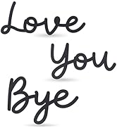 Starfa Lab Love You Bye Sign,Wooden Wall Art Plaque with Dots of Glue for Boho,Farmhouse Decor,Id...