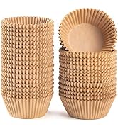 Caperci Standard Natural Cupcake Liners 500 Count, No Smell, Grease-Proof Paper Muffin Liners, Fo...