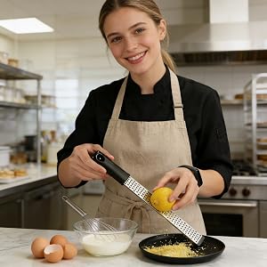 Upgrade your kitchen tools. This sturdy 12-inch grater features ultra-sharp blades for quick,