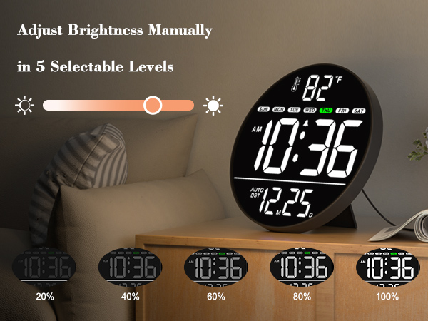 glows in the dark wall clock