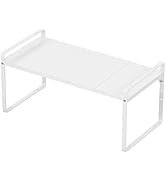 SANNO Expandable Cabinet Organizer,Adjust Height Large Kitchen Cupboard Organizer Stackable Count...