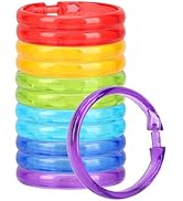 Qulable Shower Curtain Rings-12 Pack- Plastic Shower Curtain Hooks O-Shaped Rings Hook Glide Easi...