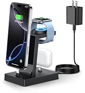 30W Fast 3 in 1 Charging Station for Apple Devices - ADADPU USB C Charger Stand for iPhone 17 16 ...