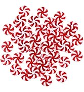 TENDYCOCO 50PCCS Christmas Candy Cane Ornaments Lollipop Christmas Tree Hanging Ornaments DIY Can...