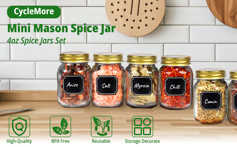 Mini Mason Spice Jars