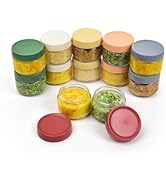 EONJOE 2 oz Glass Jars with Lids Dressing Containers Sauce Cups Mini Condiment Dip Jars To Go Lun...