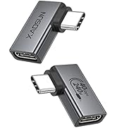 XAOSUN Right Angle USB C Adapter, 90 Degree USB C to C, Thunderbolt 4 for MacBook, Tablet, Docks,...