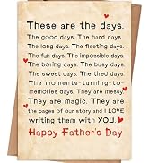 gerdiny Fathers Day Card Gifts for Husband Boyfriend Fiance, Happy Father's Day Card from Wife Gi...