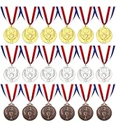 Nicunom 18 Pcs Gold Silver Bronze Award Medals, 1st 2nd 3rd Award Medals Winner Medals Gold Silve...