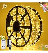 JMEXSUSS 168FT 600 LED Christmas Lights Outdoor Waterproof Clear Wire Indoor String Lights for Ou...
