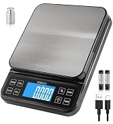 BOMATA Large Kitchen Scale with 0.1g/0.001oz High Precision, 5kg/11lb Bakery Scale with% Percenta...