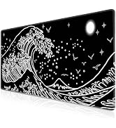 Gaming Mouse Pad, Canjoy Japanese Sea Wave Mouse pad 31.5x11.8inch Large Extended Computer Mouse ...