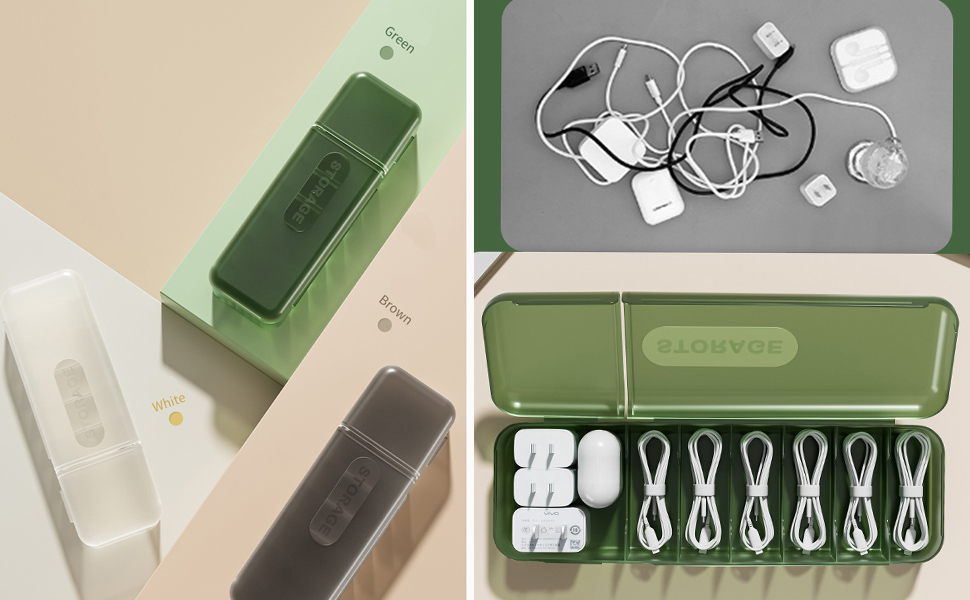 Cable Cord Storage Organizer Box