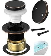 Sogmeter Oil Rubbed Bronze Tub Drain Kit with Hair Catcher, Premium Brass Tip-Toe Bathroom Tub Dr...