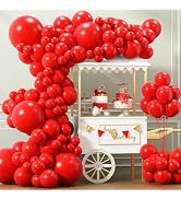 APLANET 150pcs Red Balloons Different Sizes 18 12 10 5 Inch, Valentine's Day Latex Balloons for R...
