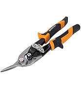 WISEPRO 10”/ 12” Aviation Snips (Straight/Left/Right), Compound Action Metal Cutter, Heavy Duty T...