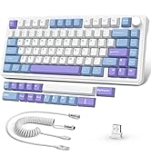 ATTACK SHARK X85 Wireless Gaming Keyboard with Knob Hot Swappable 75% Mechanical Keyboard Bluetoo...