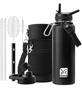 DYSANKY Insulated Water Bottle 40oz - Multiple Insulation Vacuum Sealed Thermos- Portable Sports ...