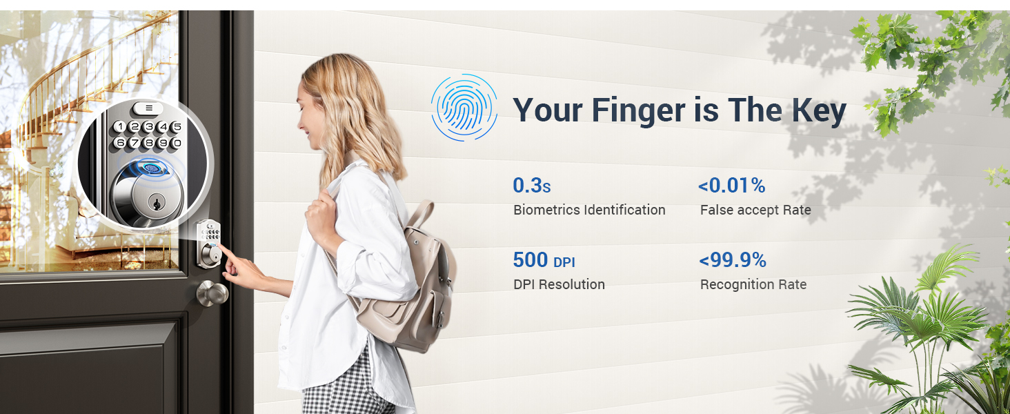 fingerprint door lock with 0.2s fast unlock Perfect for busy families fast entry