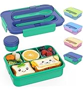 Caperci Bento Box for Kids - 50oz Larger Lunch Box Containers for Kids, Reinforced Leakproof, Bui...