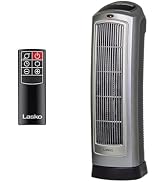 Lasko Oscillating Digital Ceramic Tower Heater for Home with Adjustable Thermostat, Timer and Rem...
