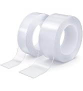 AUDTMWH Double Sided Tape Heavy Duty - 240" x 1" & 0.5" - Removable Nano Tape for Poster Carpet P...