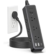 Power Strip Surge Protector, NTONPOWER Extension Cord 10 FT, 9 Widely Outlets 3 USB Ports(1 USB C...
