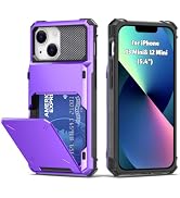 AFGHOA for iPhone 13 Mini Wallet Case,5 Credit Card Holder Case for 12 Mini | 5.4 inch,Flip Cover...