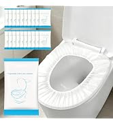 50 Pack Disposable Toilet Seat Cover Waterproof Non-Woven Fabric, Disposable Toilet Seat Covers f...