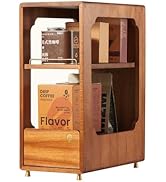 KAOTGOT Coffee Station Organizer Wood Coffee Bar Organizer with Drawer Countertop 2 Tier Wood She...